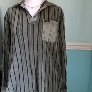 Vintage Long Sleeve Green Polo